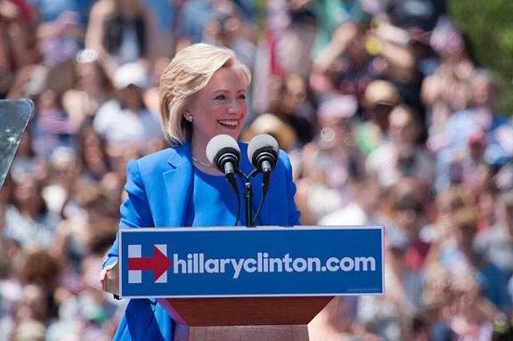 Hillary Clinton speaks at a rally during the 2016 presidential race