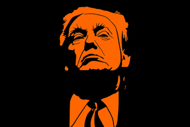 Donald Trump Illustration in Orange